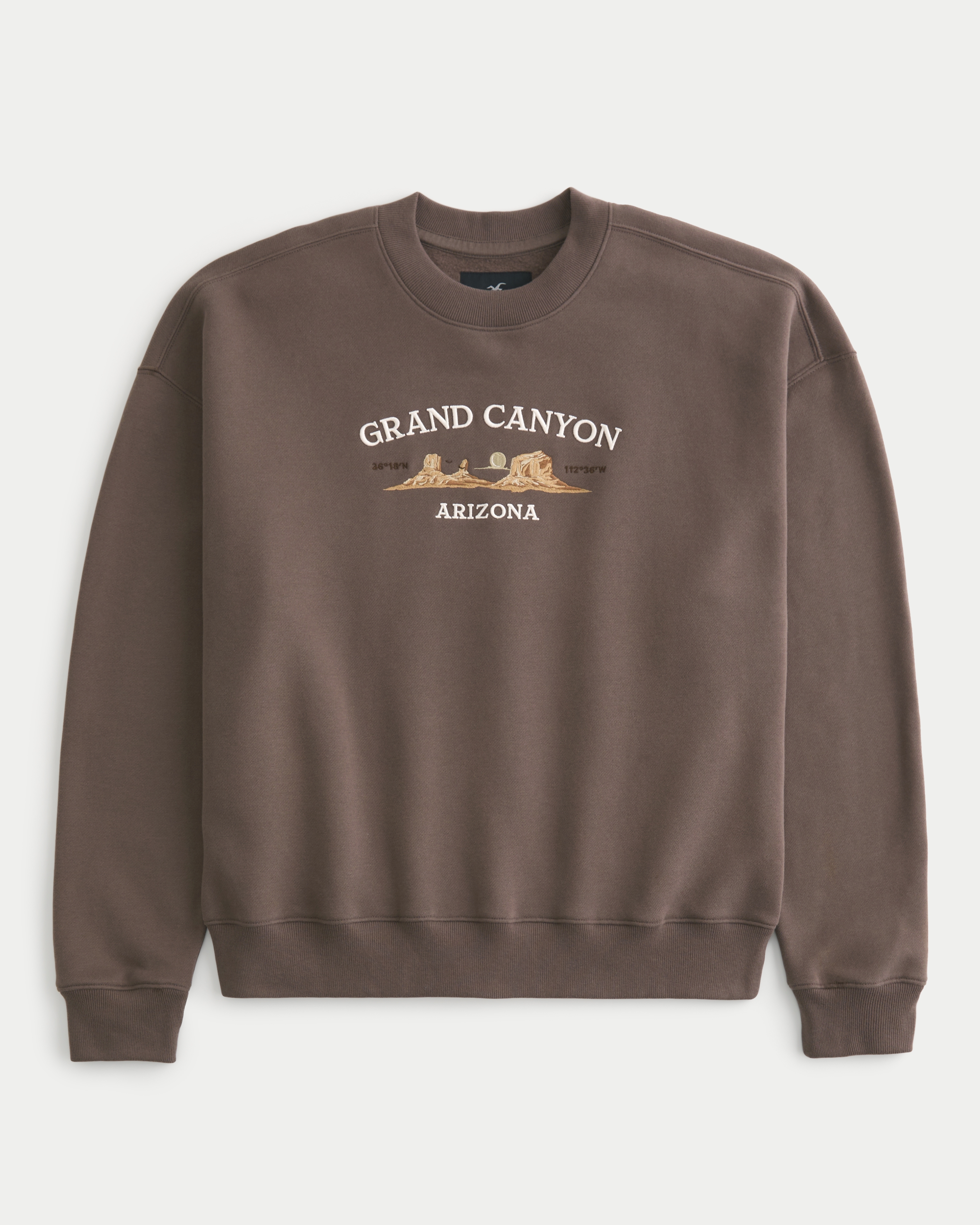 Boxy Rocky Mountains Graphic Crew Sweatshirt