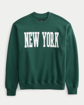 Men's Relaxed New York Graphic Crew Sweatshirt | Men's Tops ...