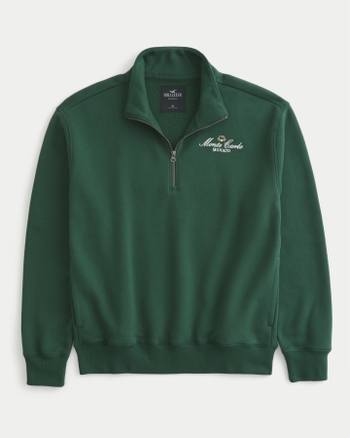 Hollister half shop zip sweatshirt