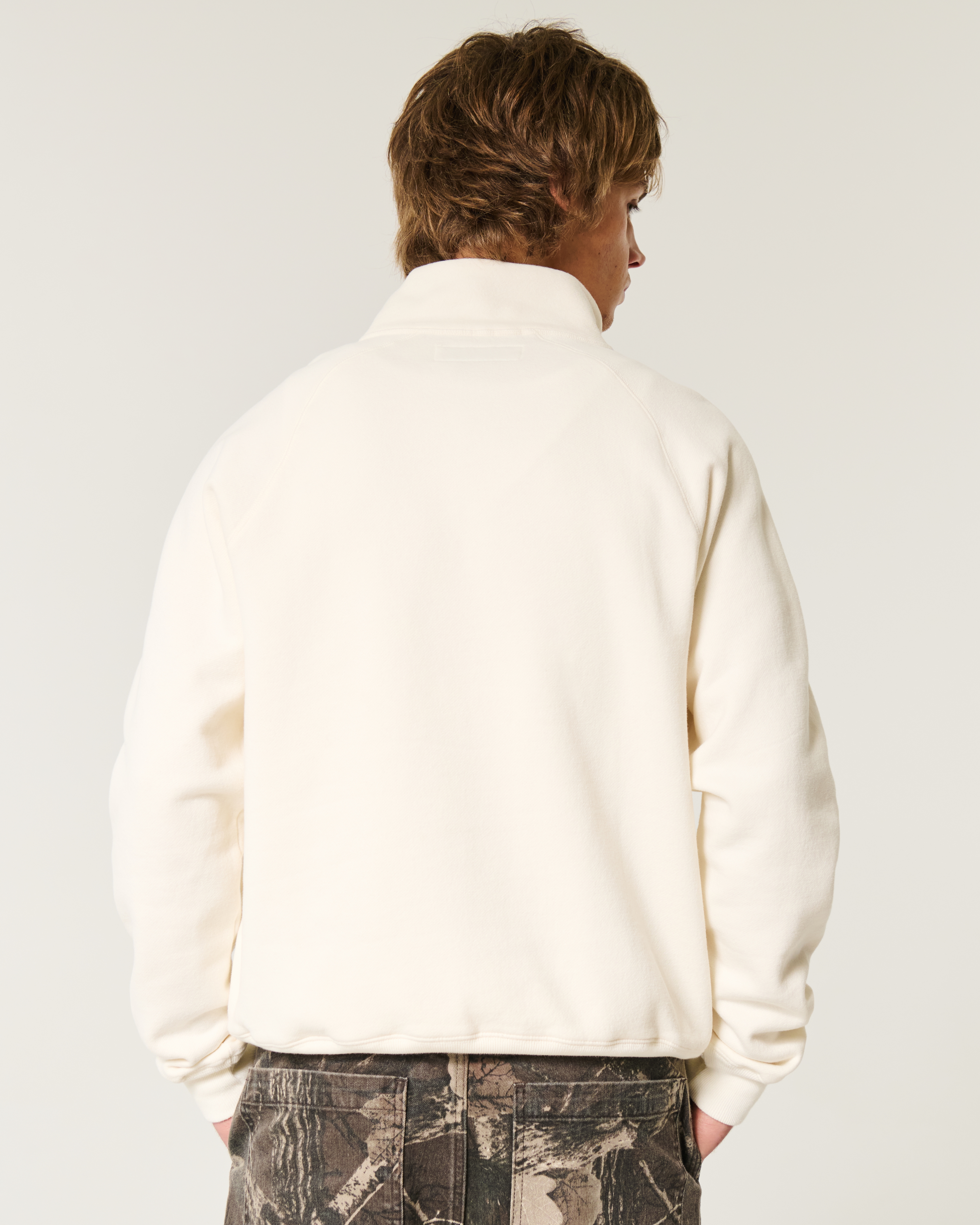 Men's Boxy Logo Half-Zip Sweatshirt | Men's Tops Men's Boxy Logo Half-Zip Sweatshirt | Men's Tops