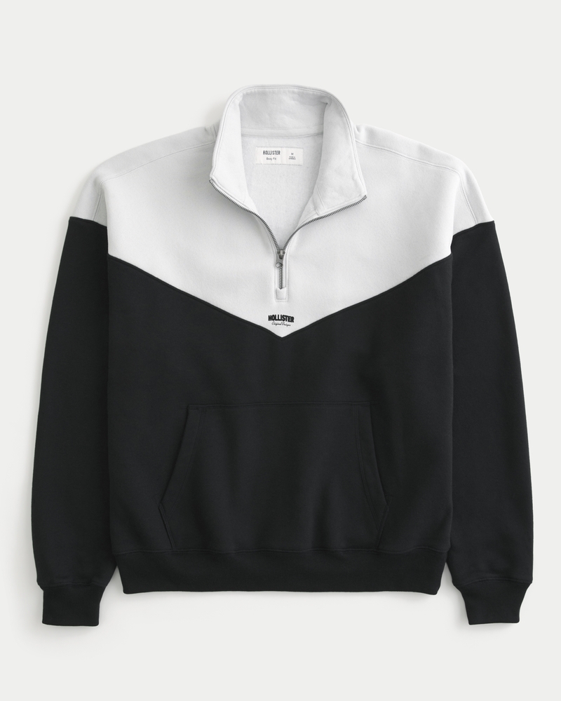 早い者勝ち XLARGE MIXED LOGO HALF ZIP SWEATSHIRT XLARGE half zip sweatshirt with logo in black | ASOS