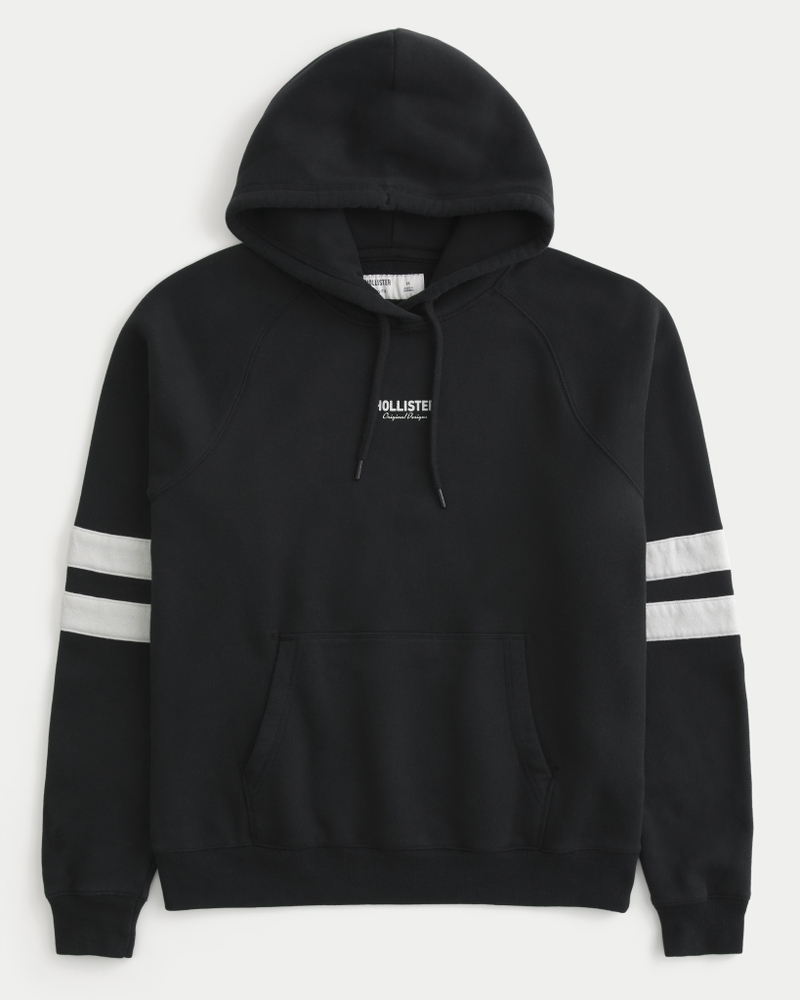 Logo hoodie hollister discount
