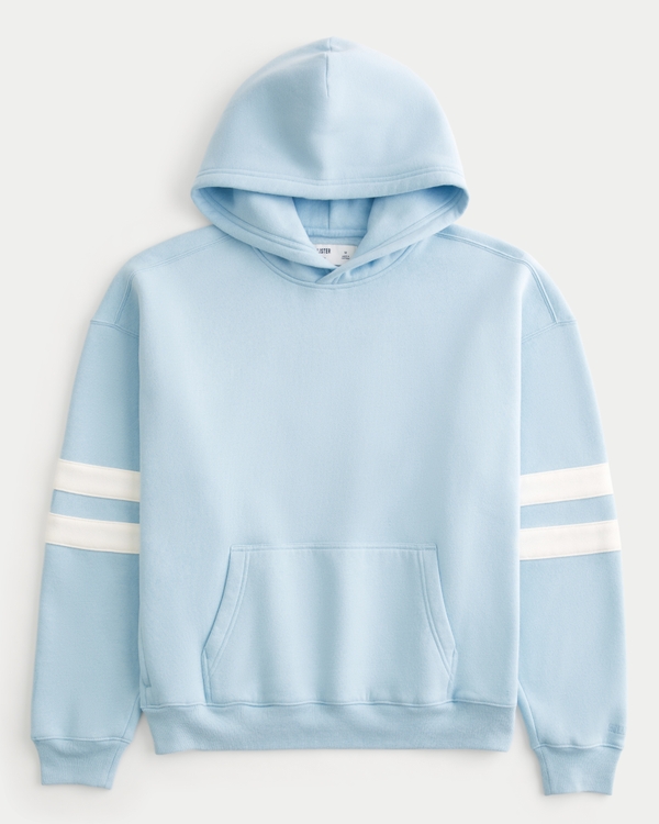 Boxy Hoodie, Light Blue view 1