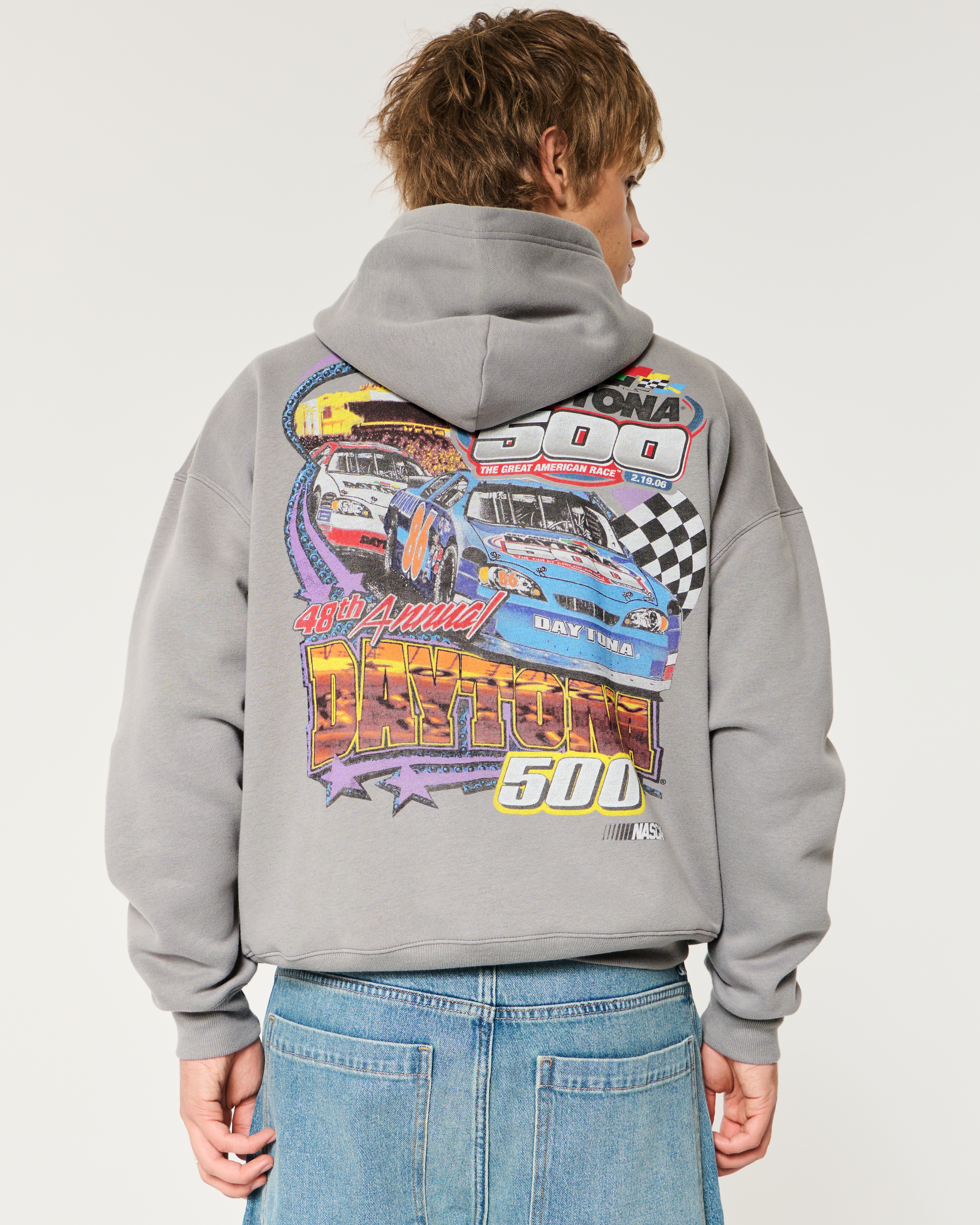 Boxy NASCAR Daytona 500 Graphic Hoodie