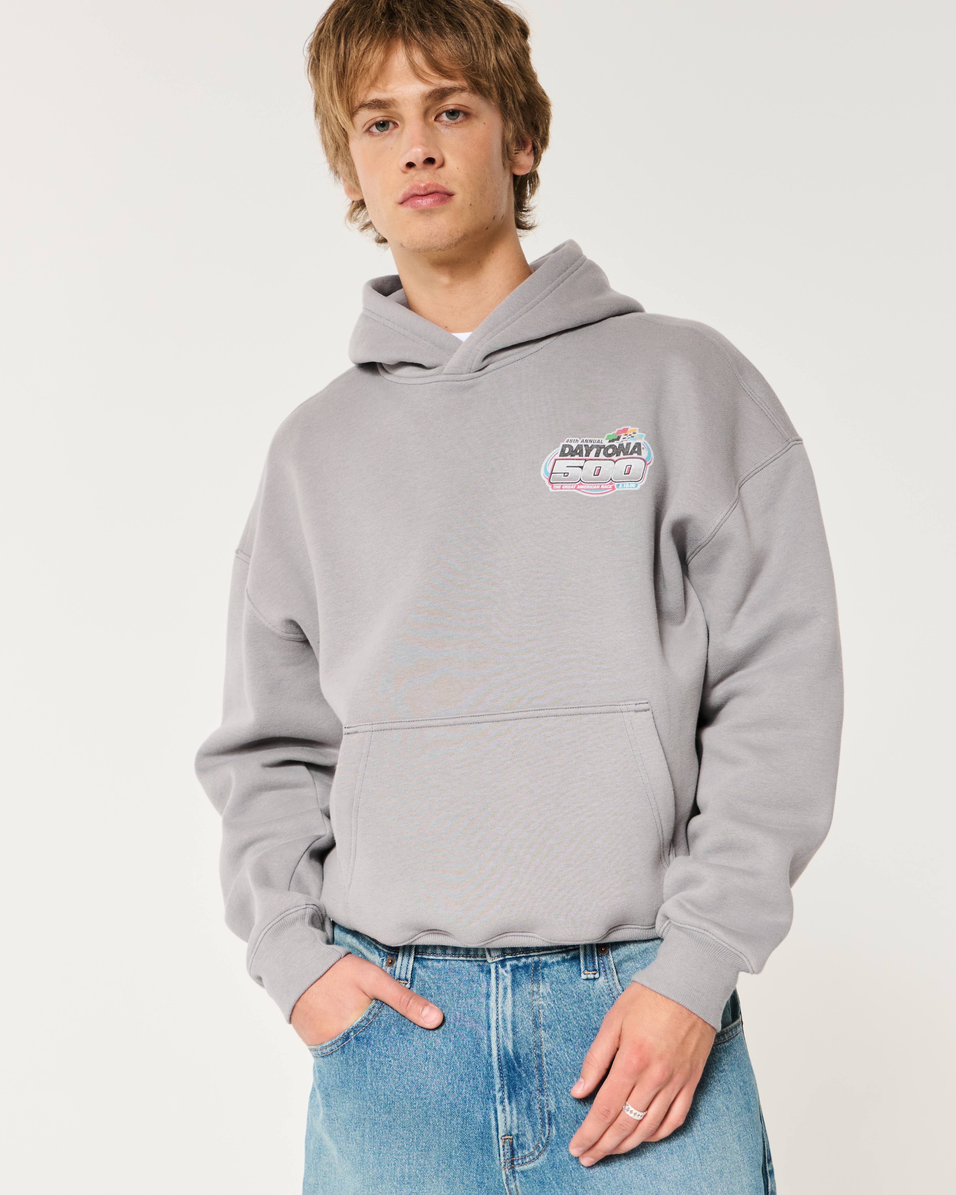 Boxy NASCAR Daytona 500 Graphic Hoodie