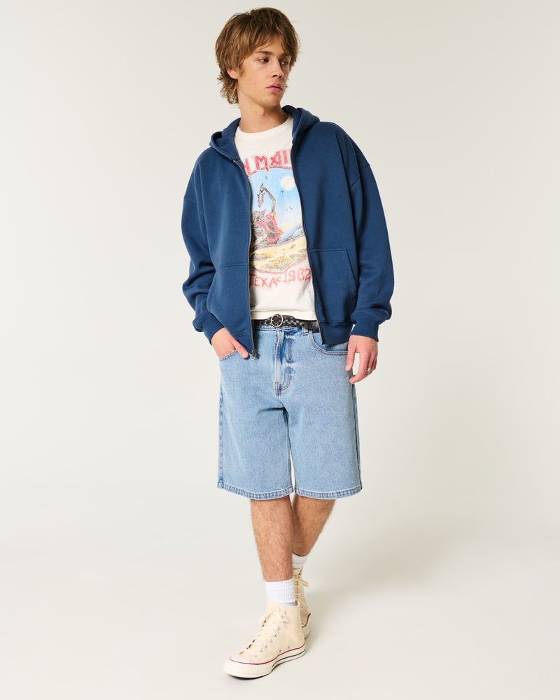 Boxy Zip-Up Hoodie