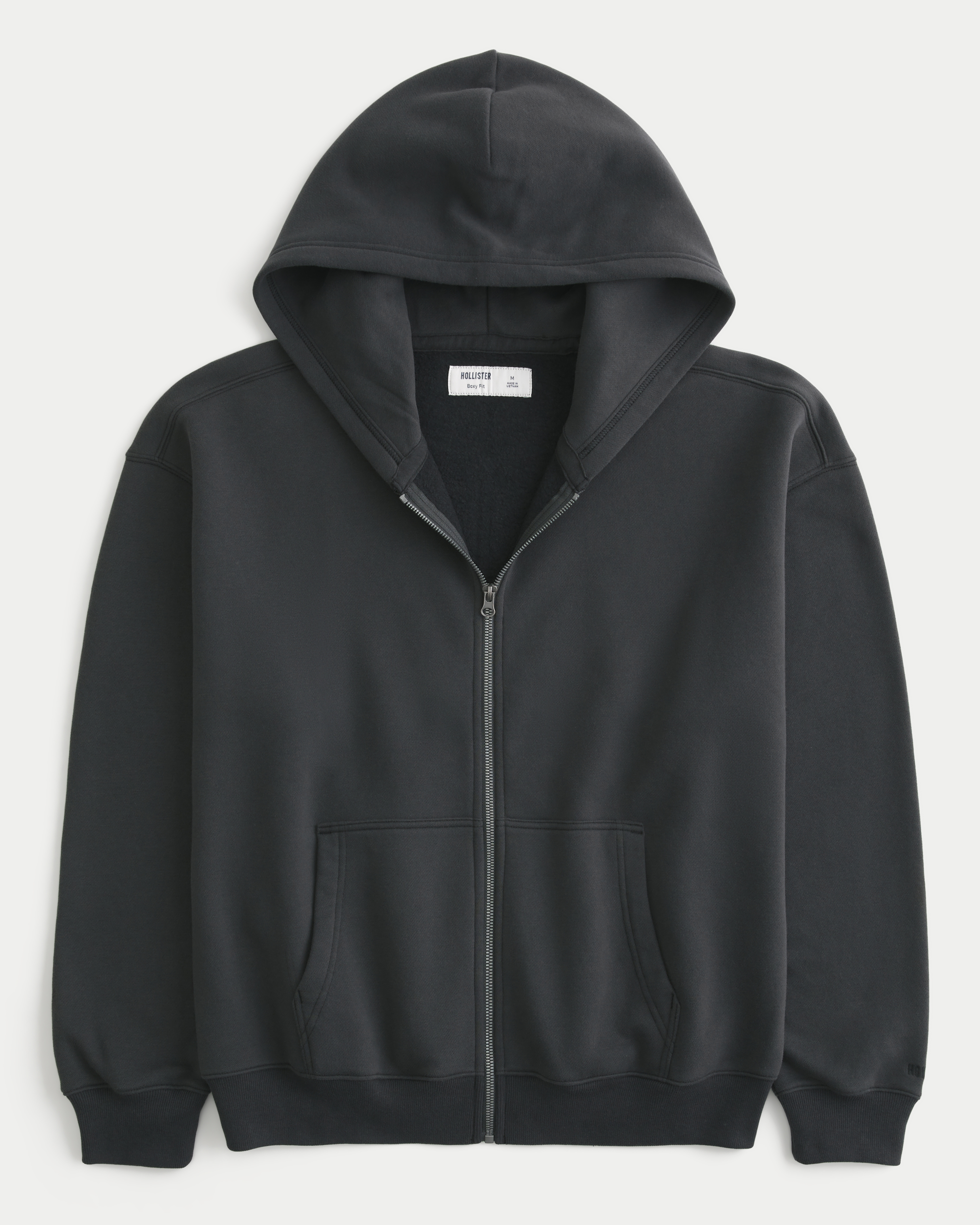 Boxy Zip-Up Hoodie