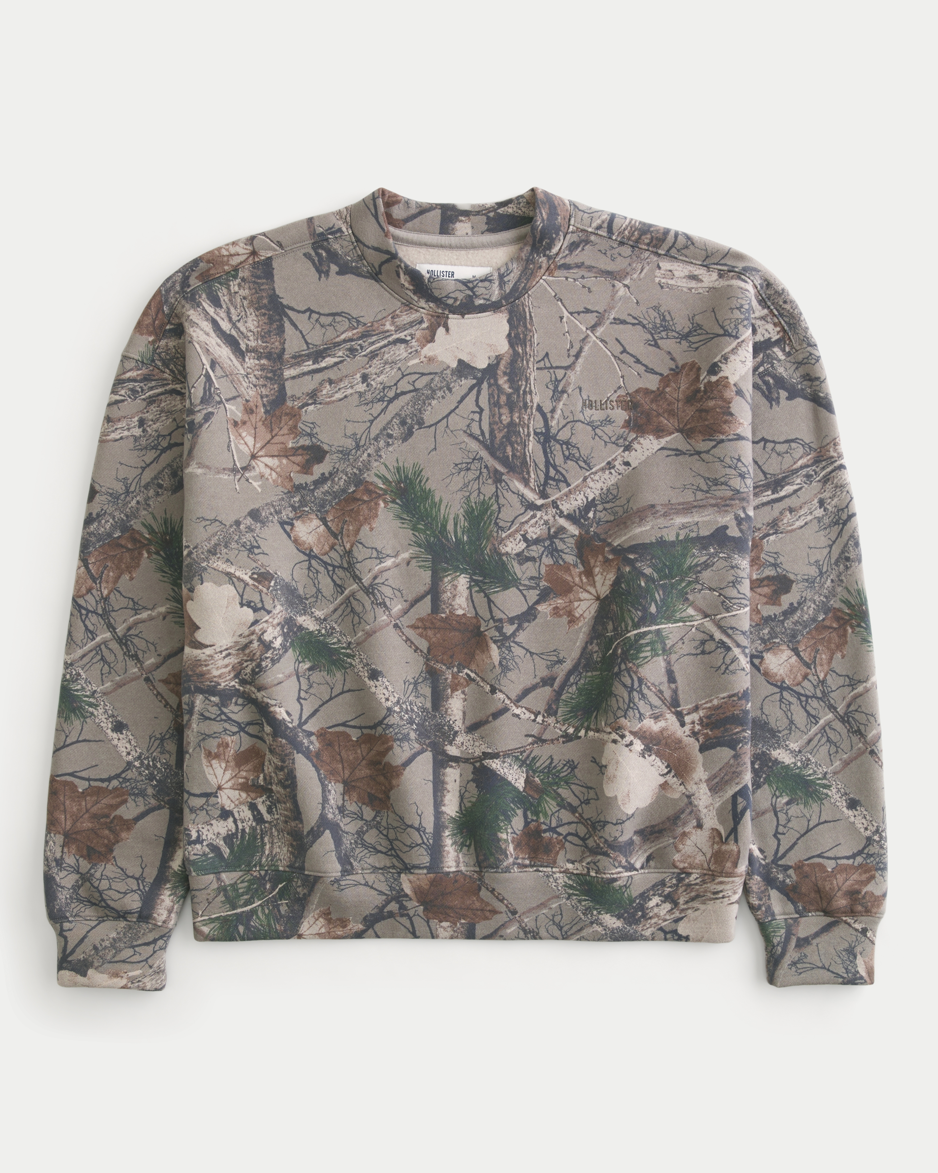 Boxy Camo Logo Crew Sweatshirt