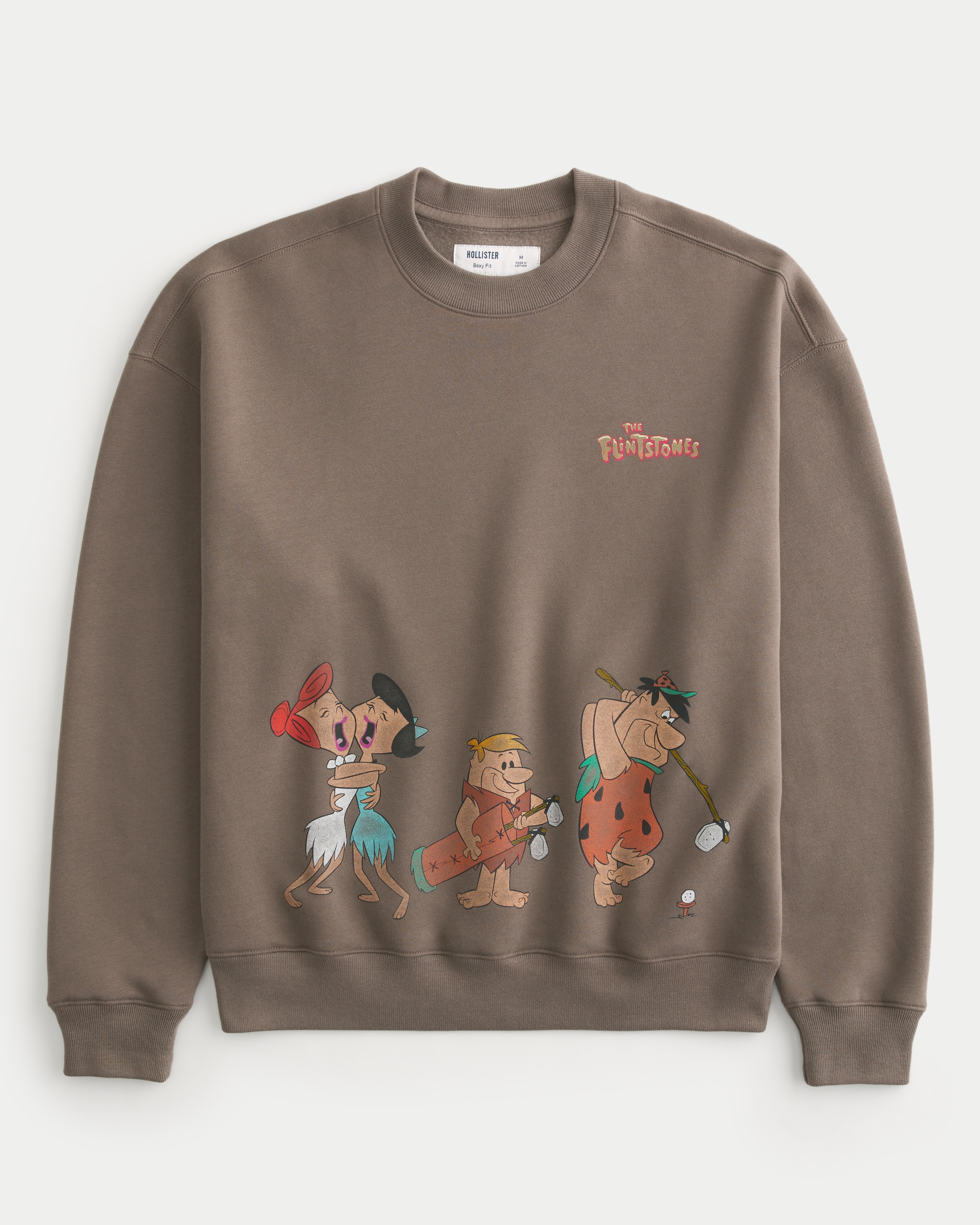 Boxy The Flintstones Graphic Crew Sweatshirt