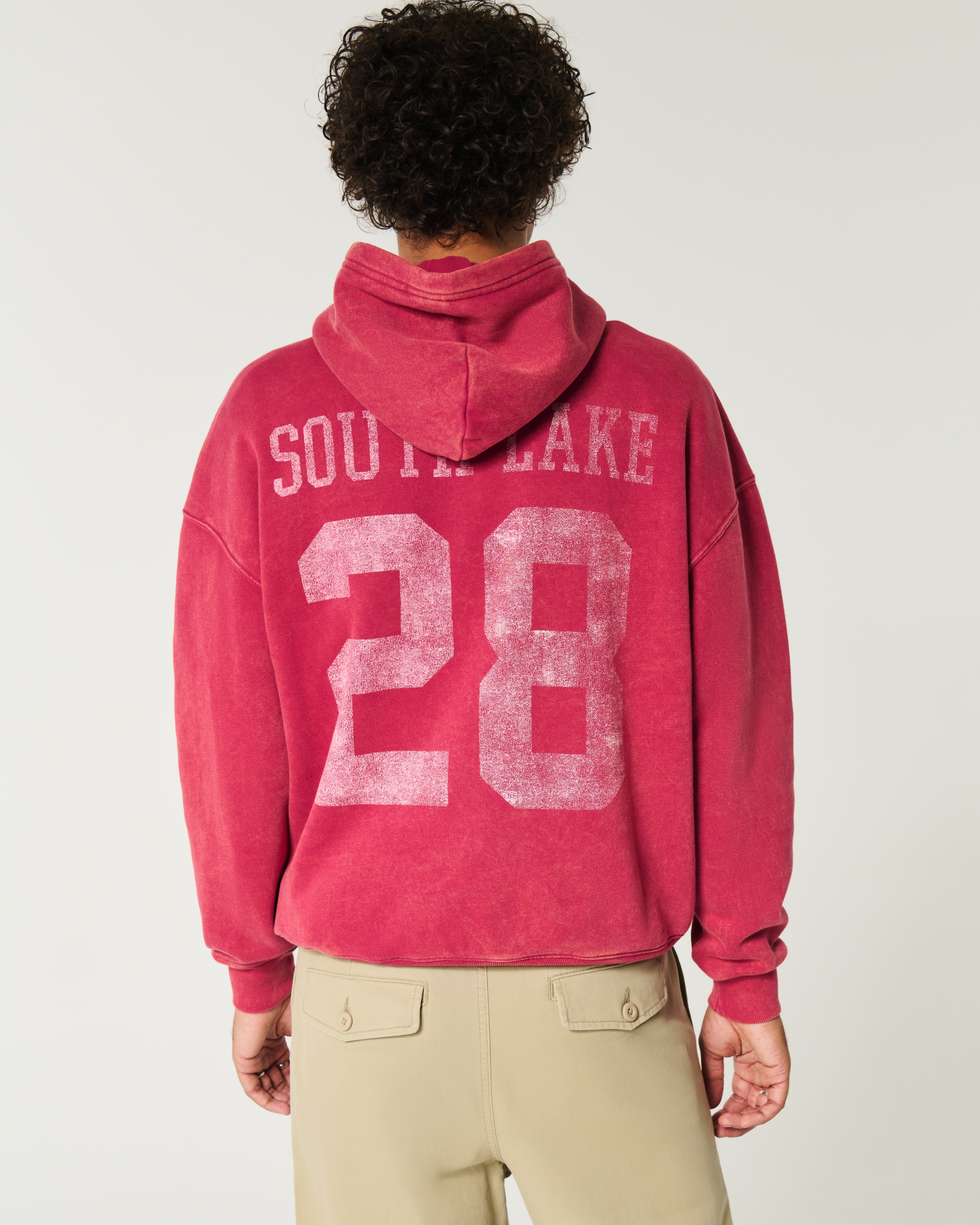 Hol Boxy Washed Number Graphic Hoodie at Hamilton Place in