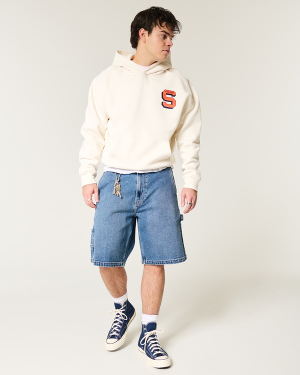 Boxy Syracuse Basketball Graphic Hoodie