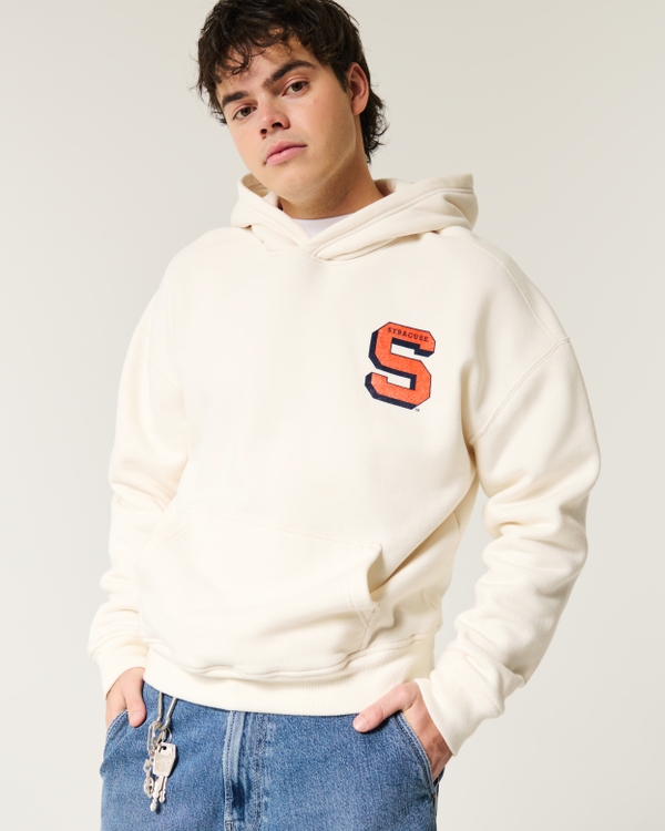 Boxy Syracuse Basketball Graphic Hoodie