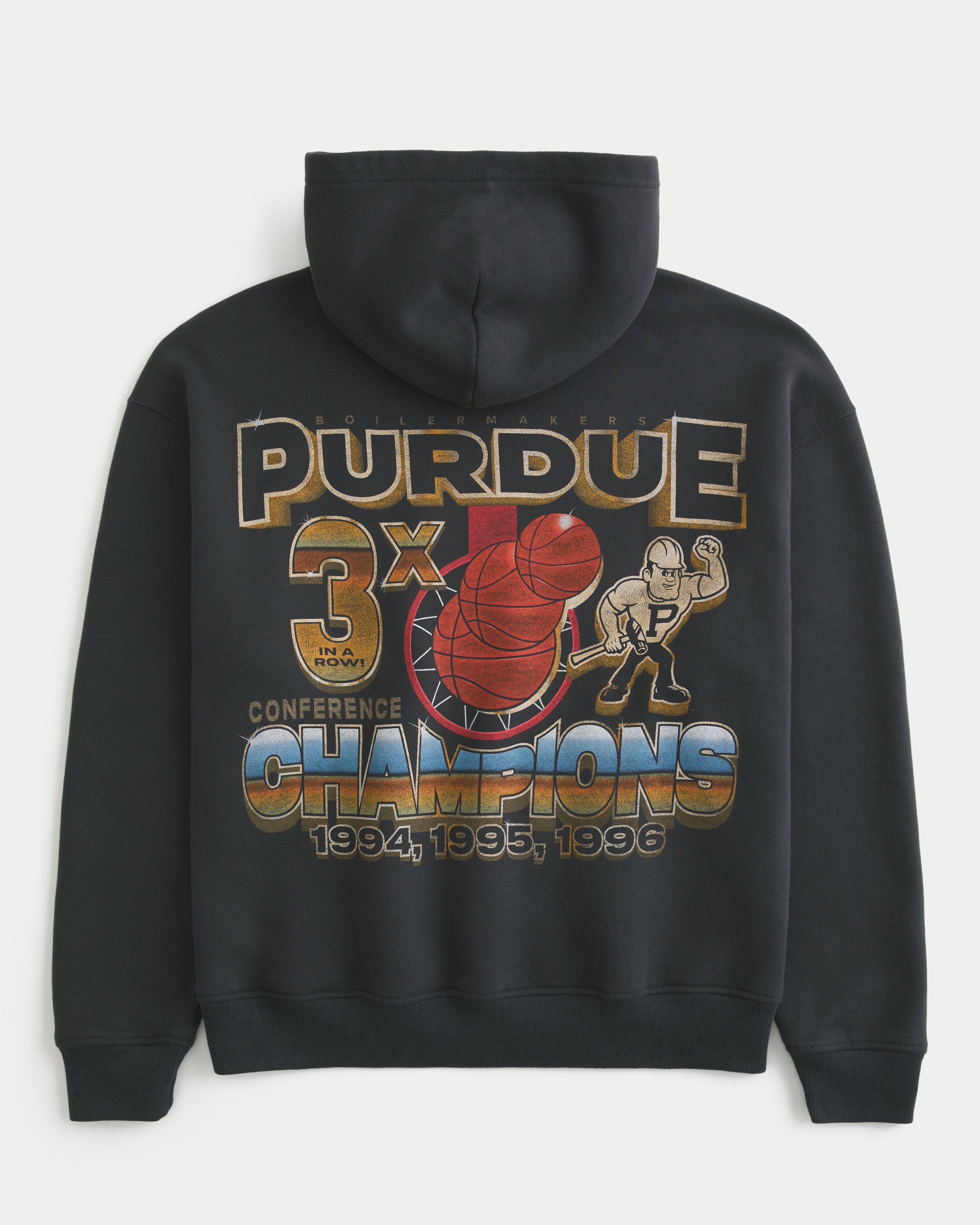 Boxy Purdue University Graphic Hoodie