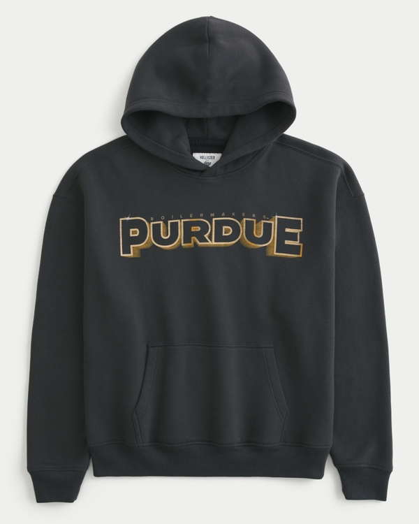 Boxy Purdue University Graphic Hoodie