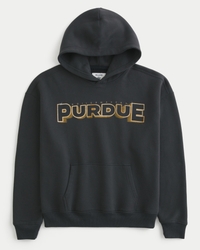 Boxy Purdue University Graphic Hoodie