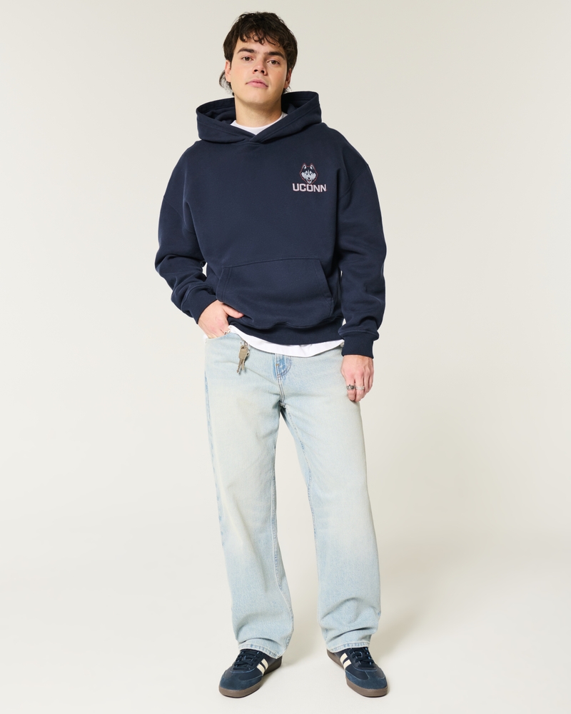 Boxy UConn Graphic Hoodie