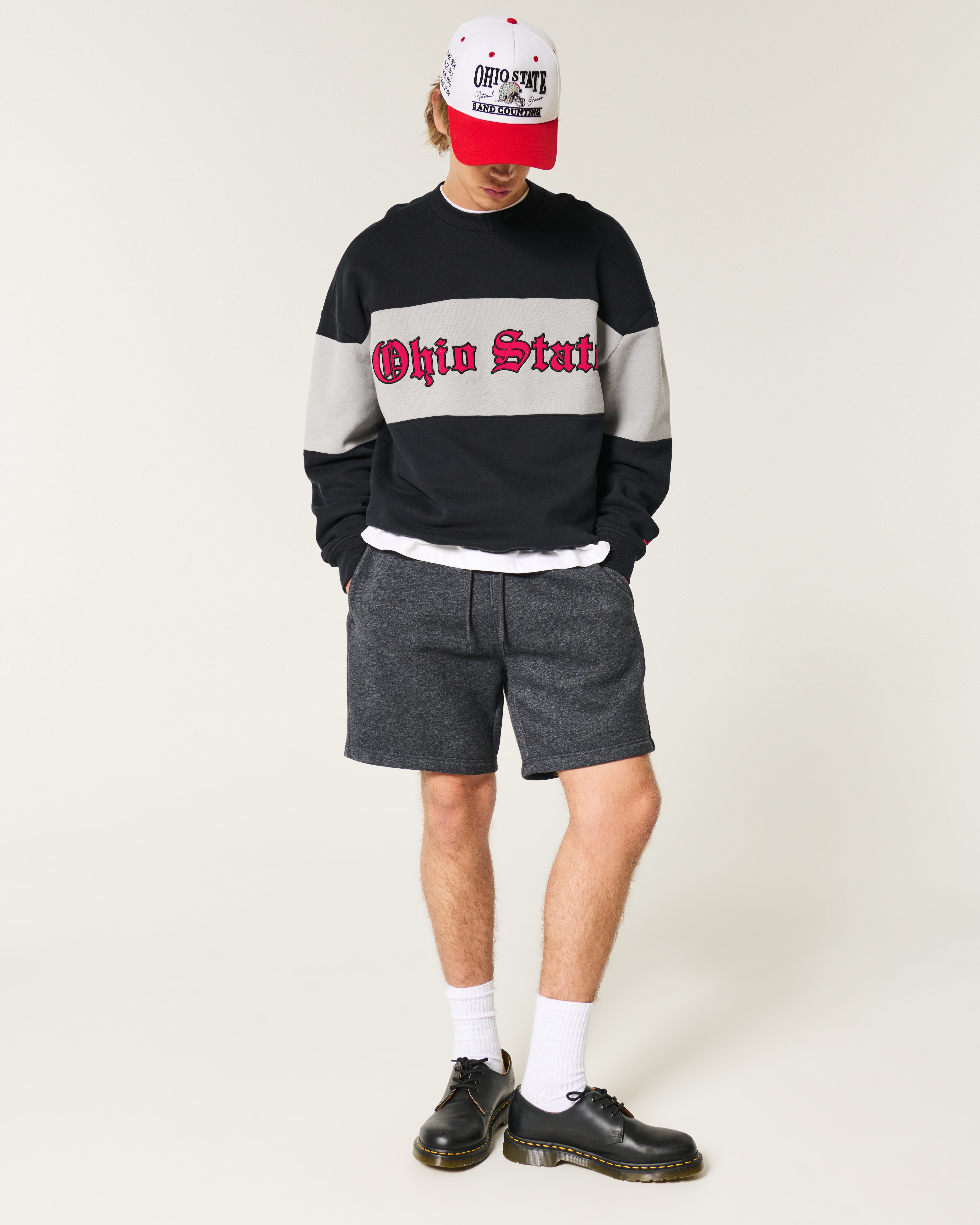 Boxy Ohio State Graphic Crew Sweatshirt