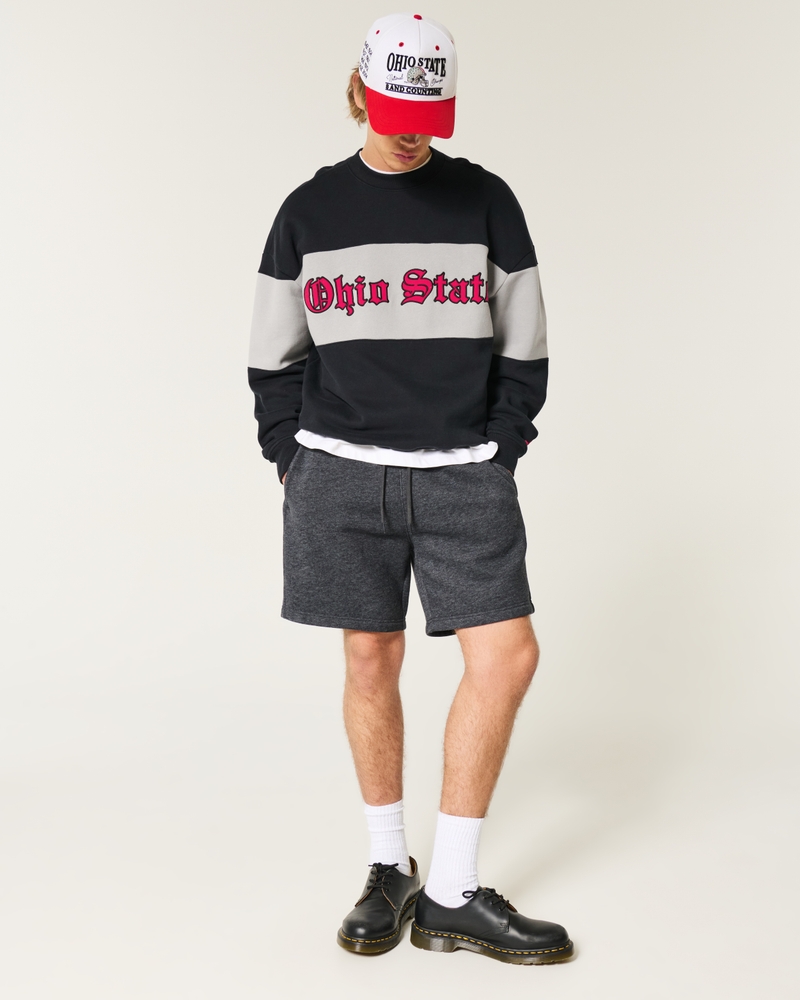 Boxy Ohio State Graphic Crew Sweatshirt