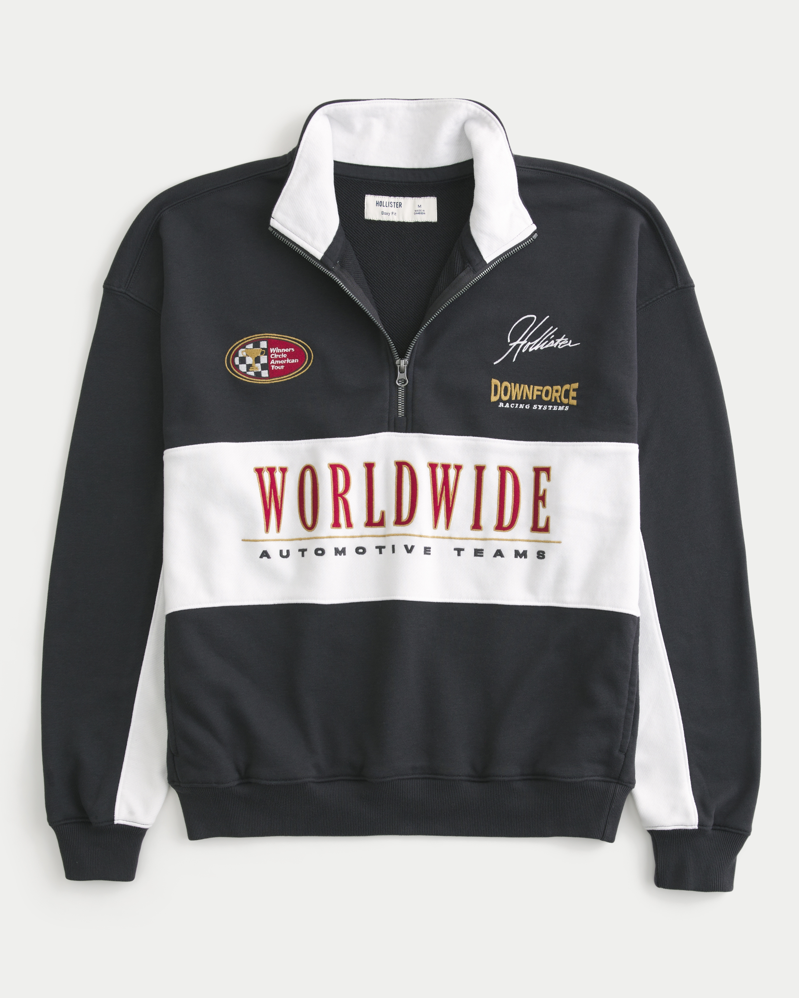Men's Boxy Terry Racing Graphic Half-Zip Sweatshirt | Men's