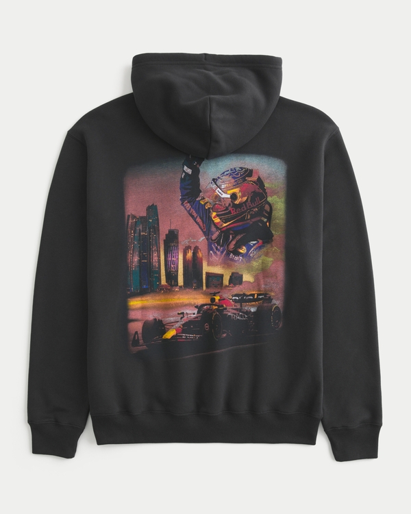 Relaxed Oracle Red Bull Racing Graphic Hoodie, Black view 1