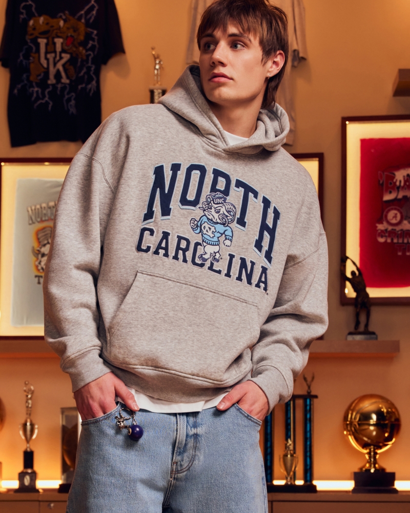 Boxy University of North Carolina Graphic Hoodie
