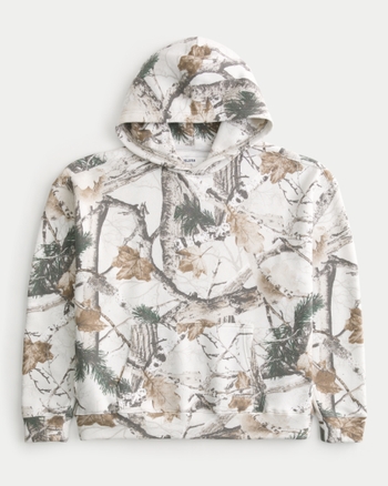 Men s Boxy Camo Hoodie Men s Tops HollisterCo
