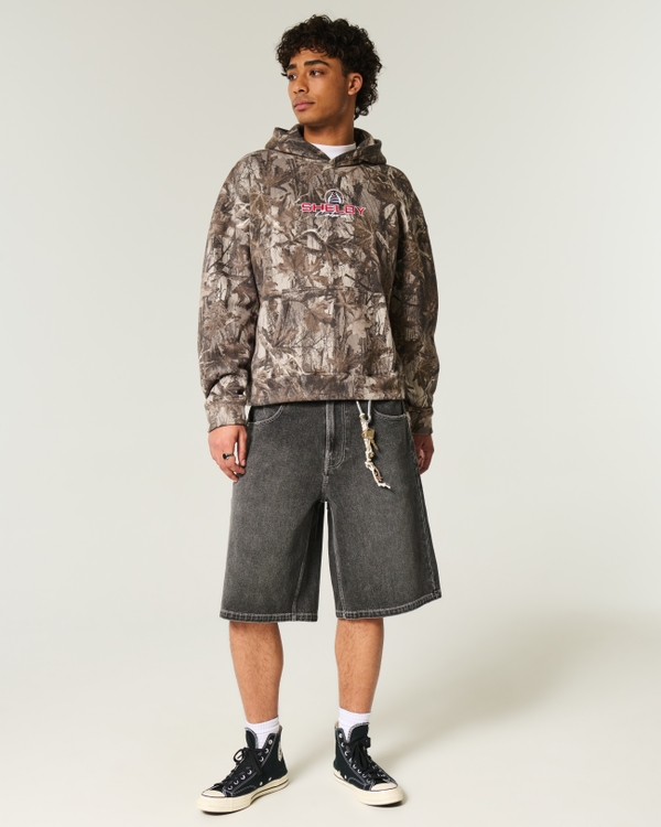 Boxy Shelby Graphic Camo Hoodie, Lght Brown Camo view 2