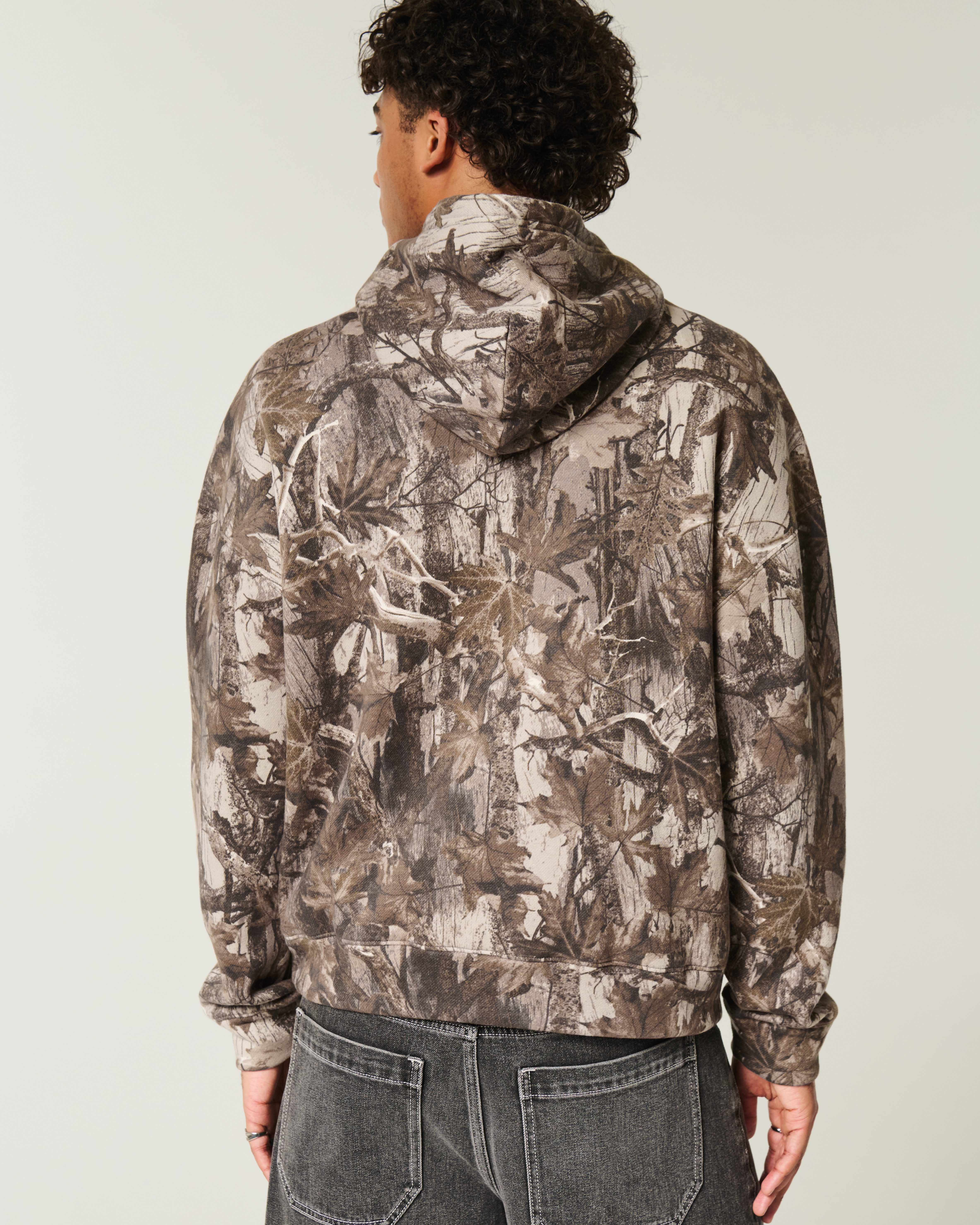 Boxy Shelby Graphic Camo Hoodie
