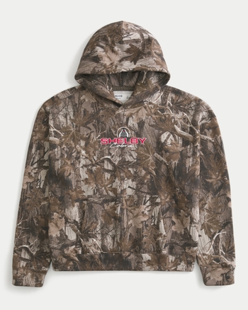 Men's Boxy Shelby Graphic Camo Hoodie | Men's Sweatshirts & Sweatpants | HollisterCo.com