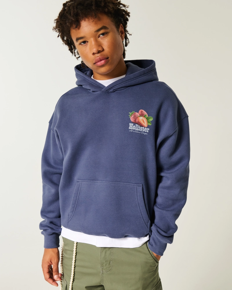 Strawberry Logo Graphic Hoodie