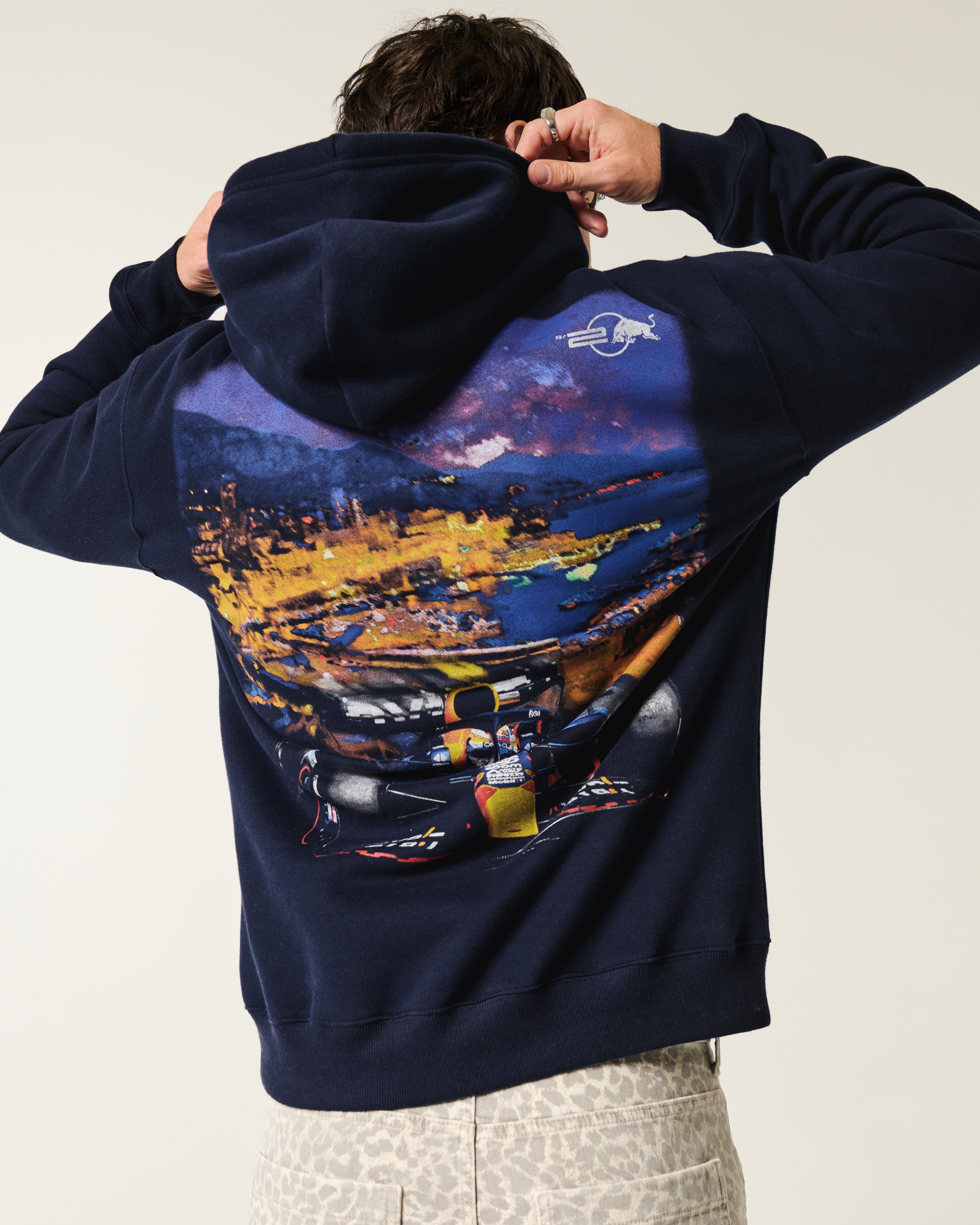 Men's Relaxed Oracle Red Bull Racing Graphic Hoodie | Men's