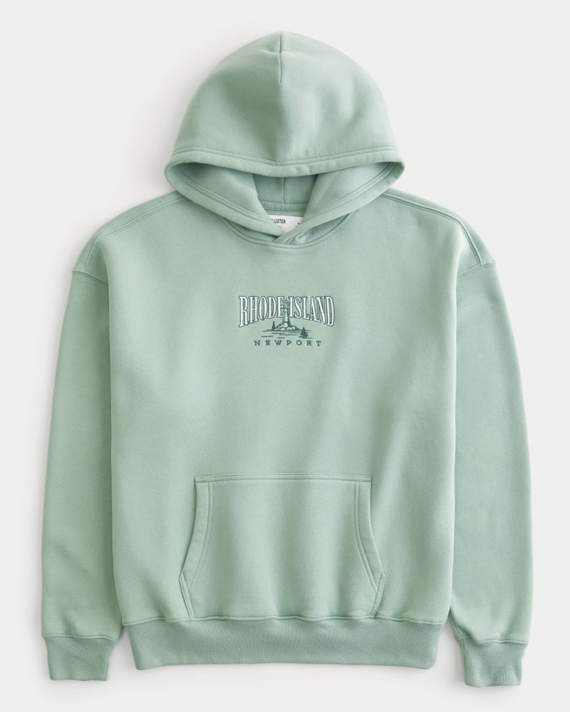 Boxy Rhode Island Graphic Hoodie