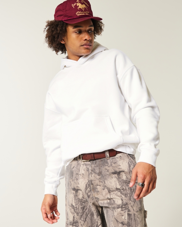 Boxy Hoodie, White view 1