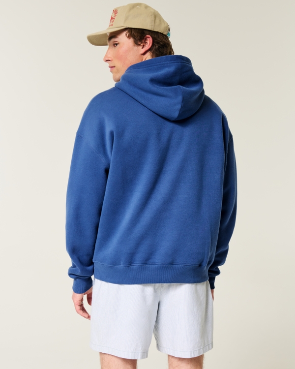 Boxy Hoodie, Classic Navy view 2