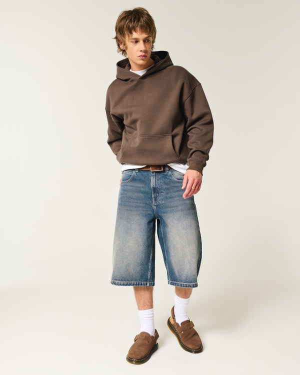 Boxy Hoodie, Brown view 2