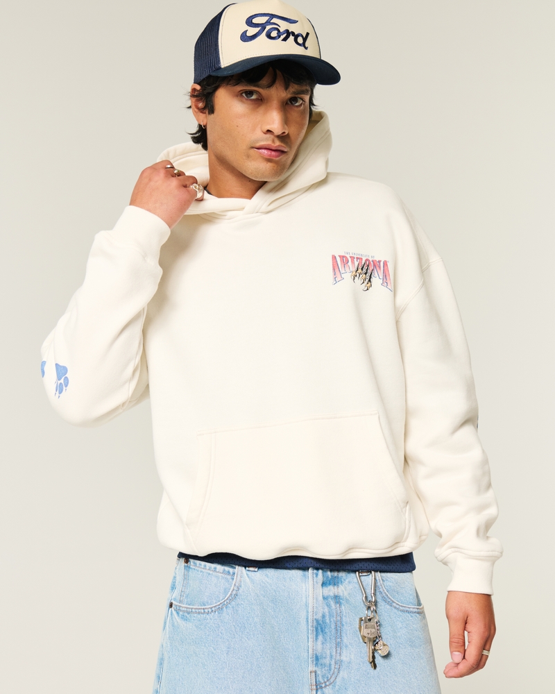 Boxy Kentucky Wildcats Graphic Hoodie