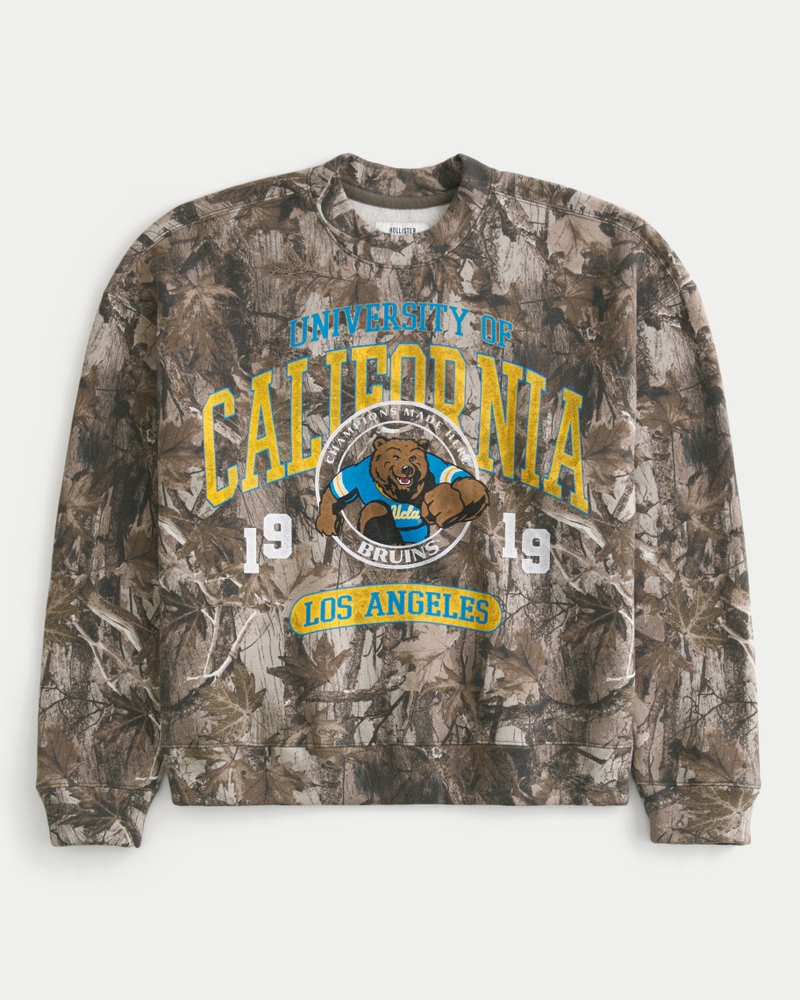 ★Hollister Co.★UCLA ブルーインズ グラフィックスウェット Men's UCLA Bruins Graphic Camo Crew Sweatshirt | Men's
