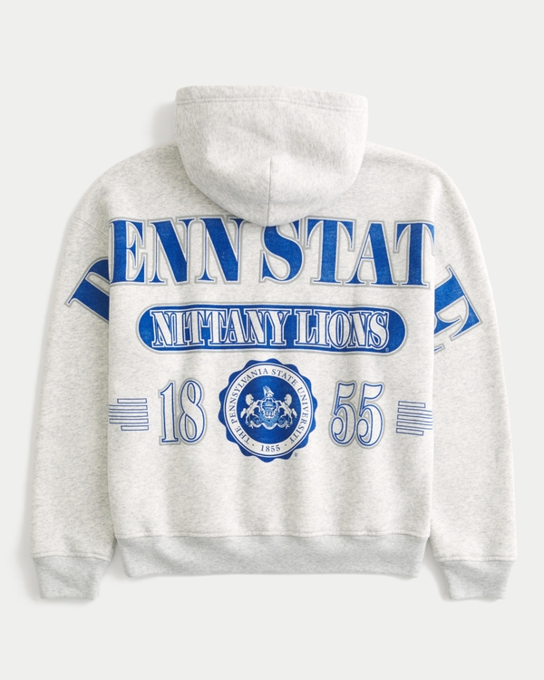 Penn State Nittany Lions Graphic Hoodie, Light Heather Gray view 1