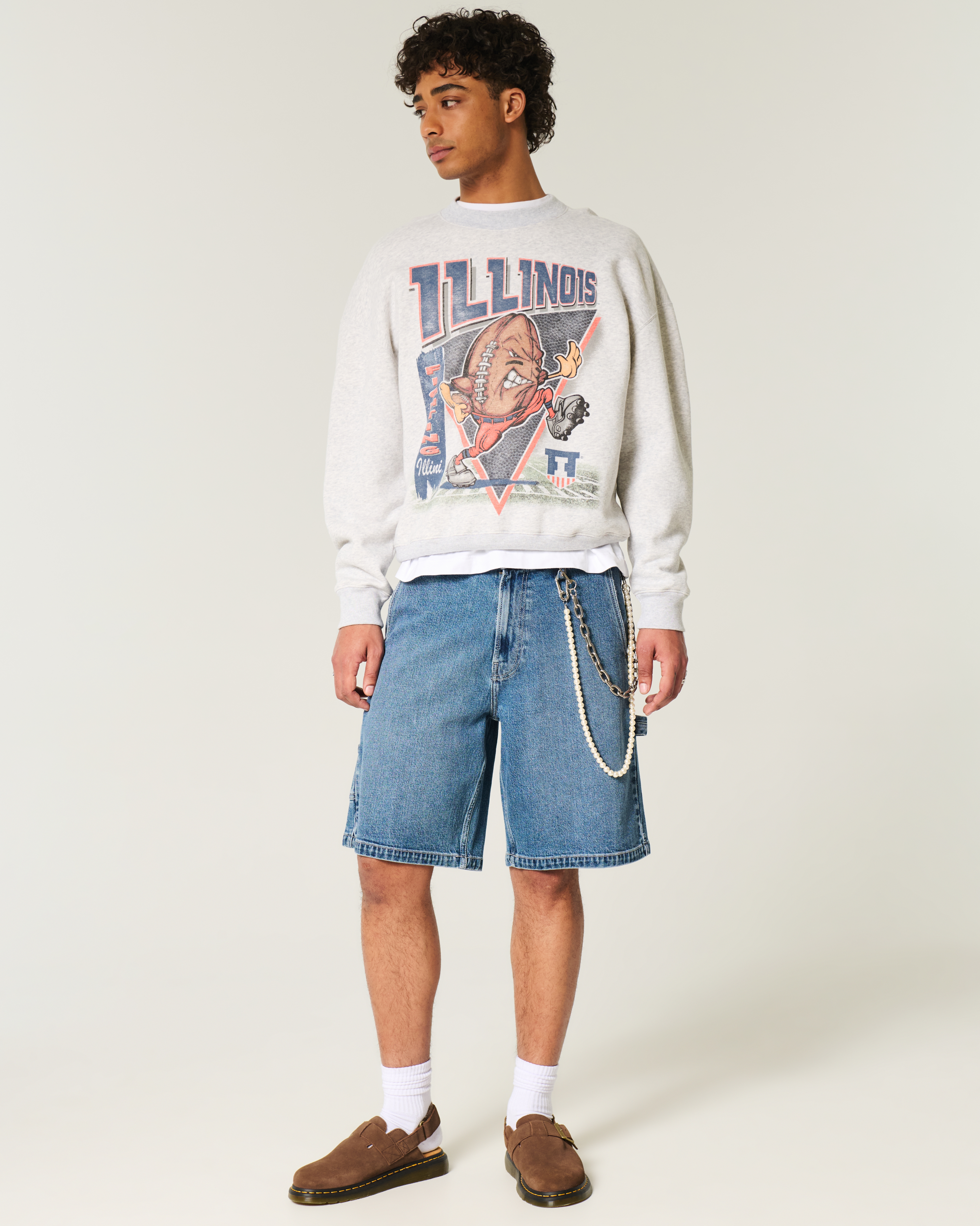 University of Illinois Fighting Illini Graphic Crew Sweatshirt