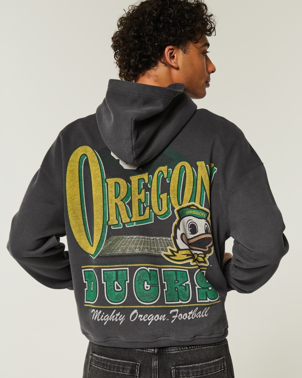 University of Oregon Ducks Graphic Hoodie, Faded Black view 1