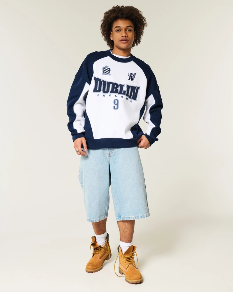 Baggy Dublin Graphic Crew Sweatshirt