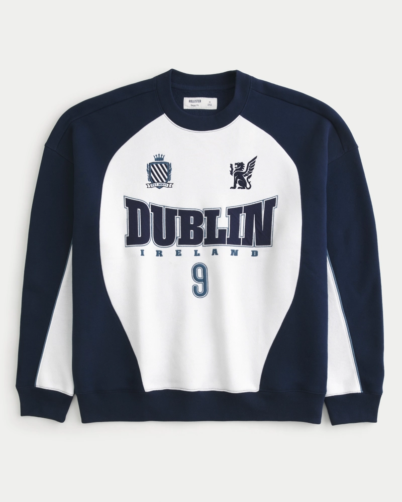 Baggy Dublin Graphic Crew Sweatshirt