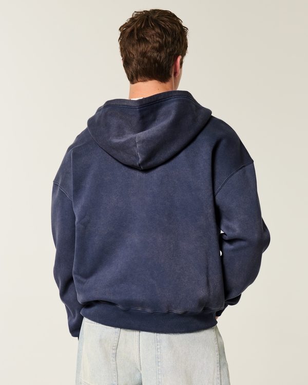Boxy Zip-Up Hoodie