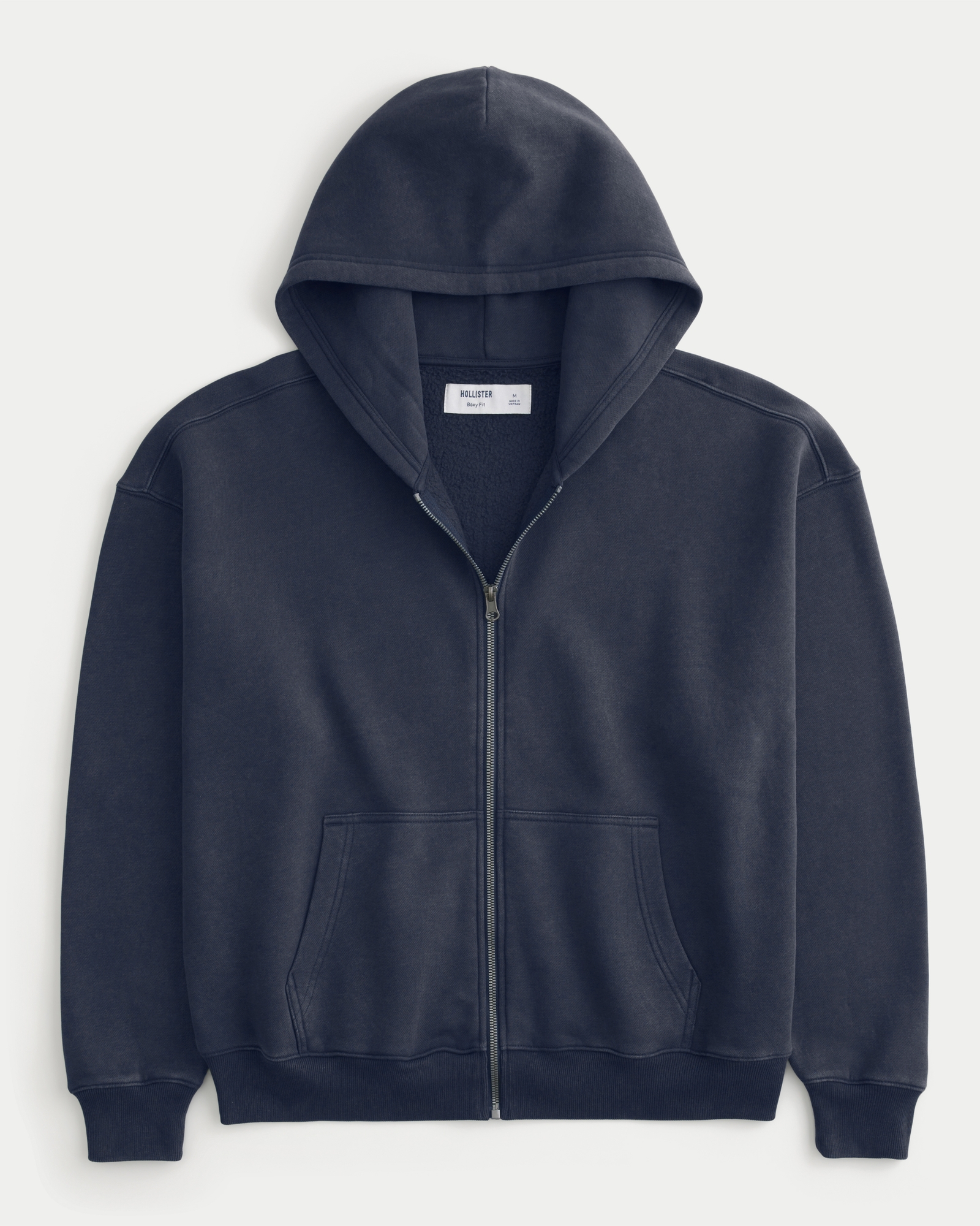 Men's Boxy Zip-Up Hoodie Men's Tops
