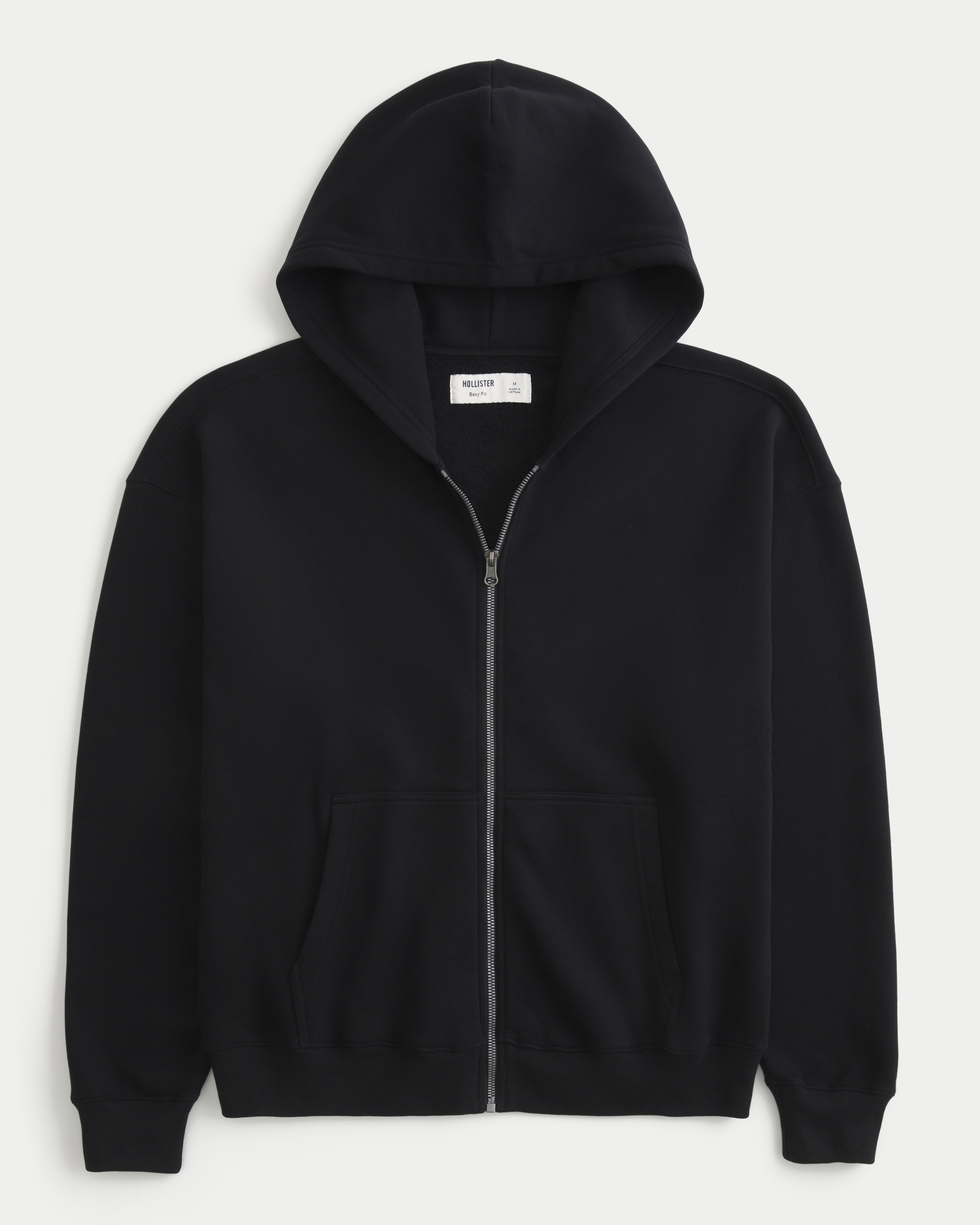 Boxy Zip-Up Hoodie