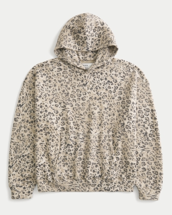 Men's Leopard Print Baggy Cinch Hoodie | Men's Tops | HollisterCo.com