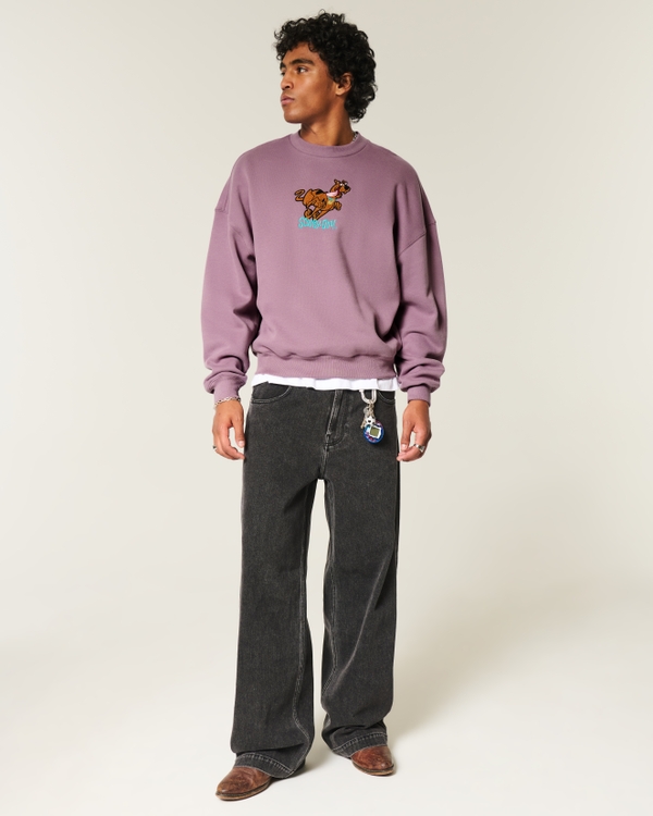 Baggy Cinch Scooby-Doo Graphic Crew Sweatshirt, Dark Mauve view 2
