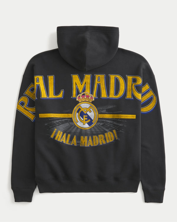 Real Madrid CF Graphic Hoodie, Faded Black view 1