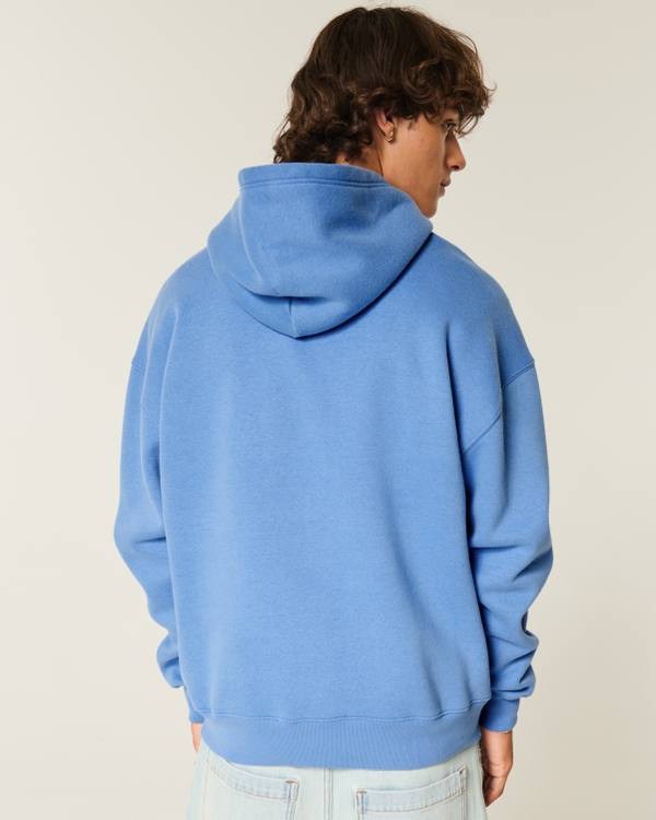 Boxy Hoodie, Washed Light Blue view 2