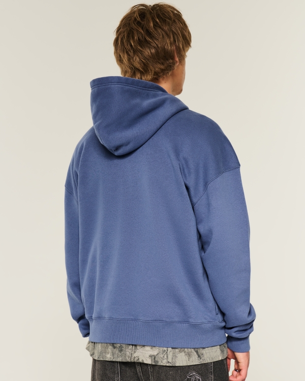 Boxy Hoodie, Dark Blue view 2